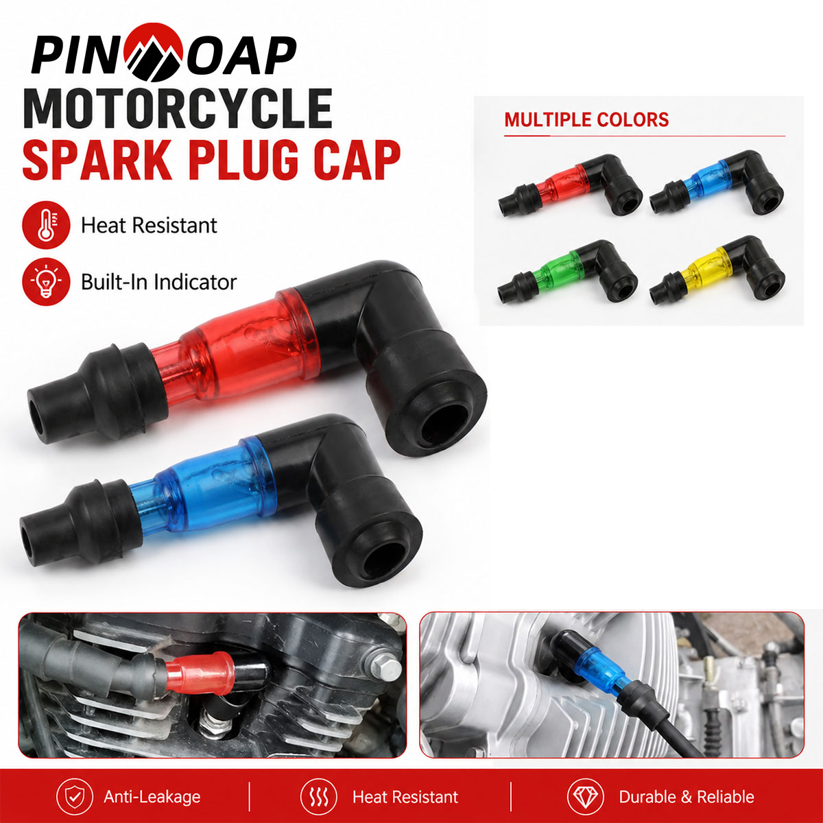 Motorcycle Spark Plug - PINMOAP 1/2PCS Performance Motorcycle Spark Plug