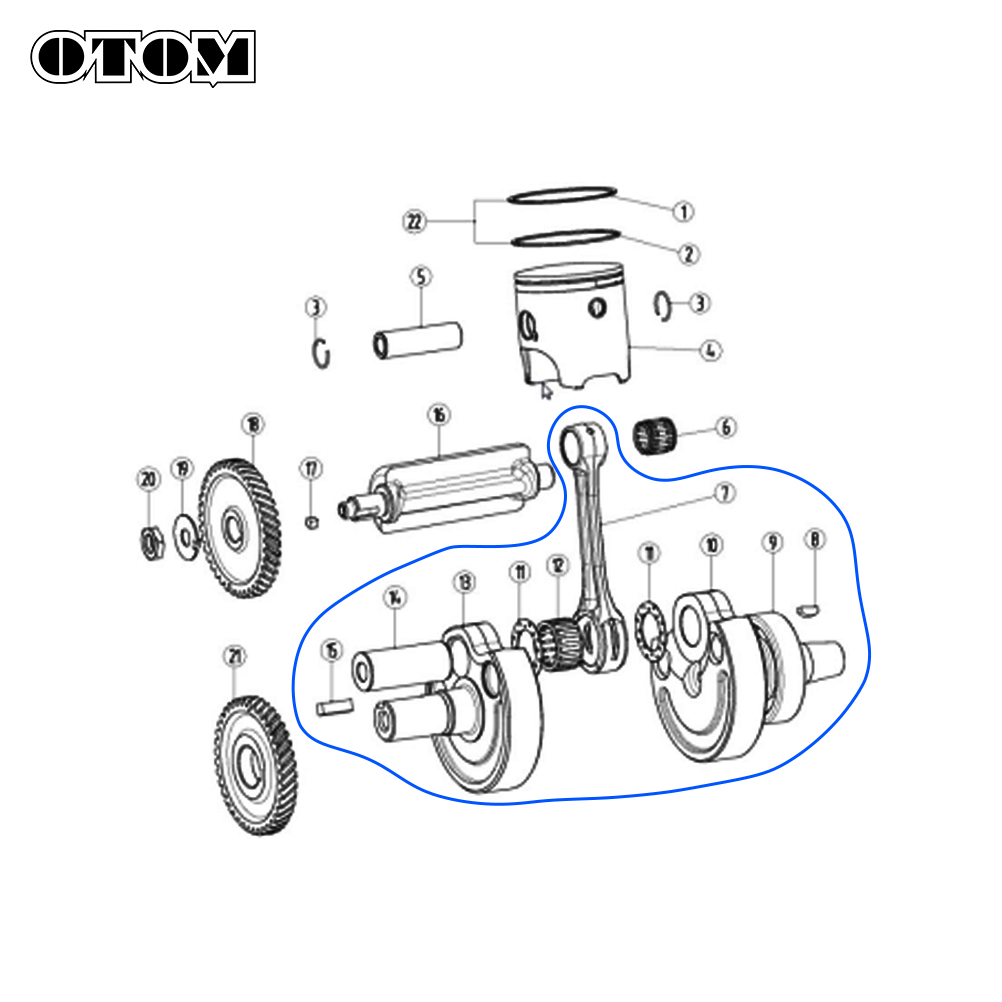 OTOM DT230 MT250 Motorcycle Cr - Motorcycle Crankshaft ulasan dan harga