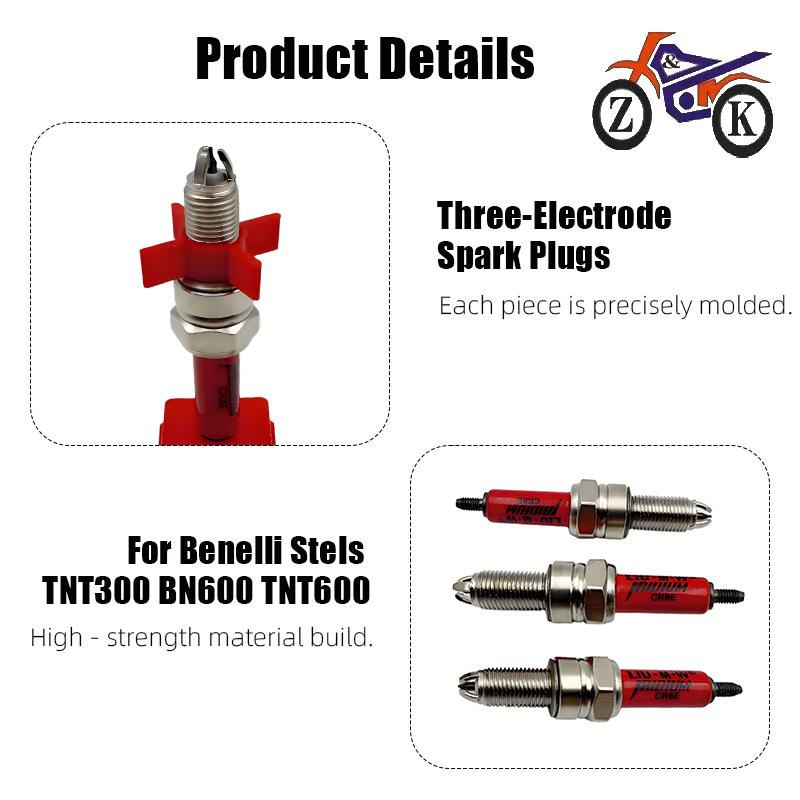 1PCS CR8E 3-Electrode EFI Moto - Motorcycle Spark Plug ulasan dan harga