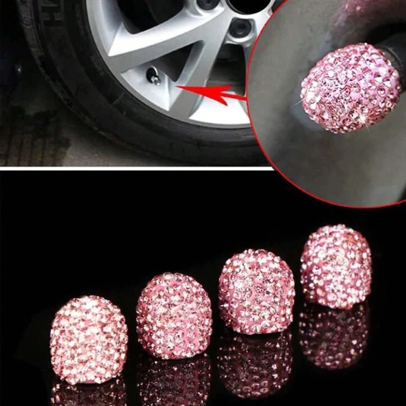 2/4PCS Diamond Car Tire Valve  - Motorcycle Valve Cover ulasan dan harga